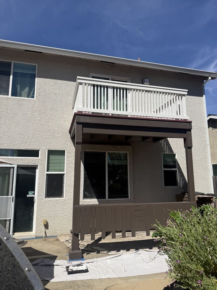 Balcony rebuilt after water and sun damage