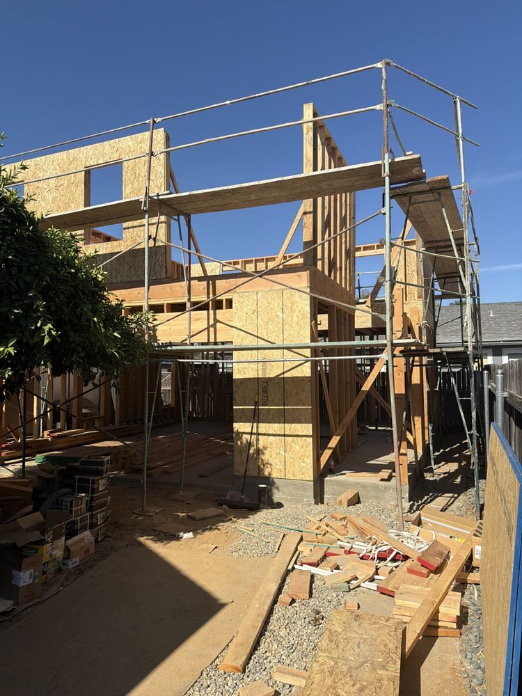 Two-story addition in progress