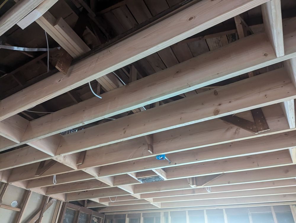 Rafters after the repair